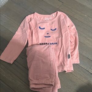 Imps & Elfs Pink Pajama Set with Blue Print